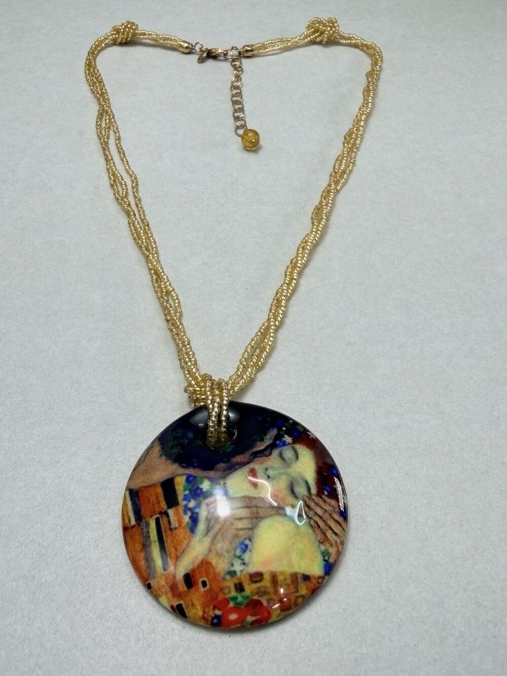 Italian Murano Glass The Kiss Necklace 18K Gold Over Sterling Ross & Simons